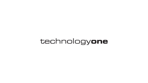The logo of TechnologyOne displayed in black text on a white background.