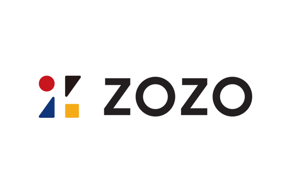 Logo of Zozo, featuring stylized black text and colorful geometric shapes on the left side.