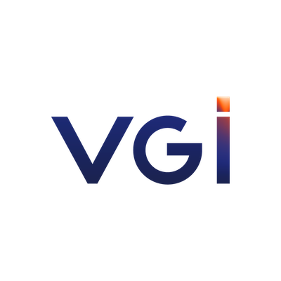 The logo for VGI, featuring the letters 'VGI' in a modern font with a gradient color accent on the letter 'i'.