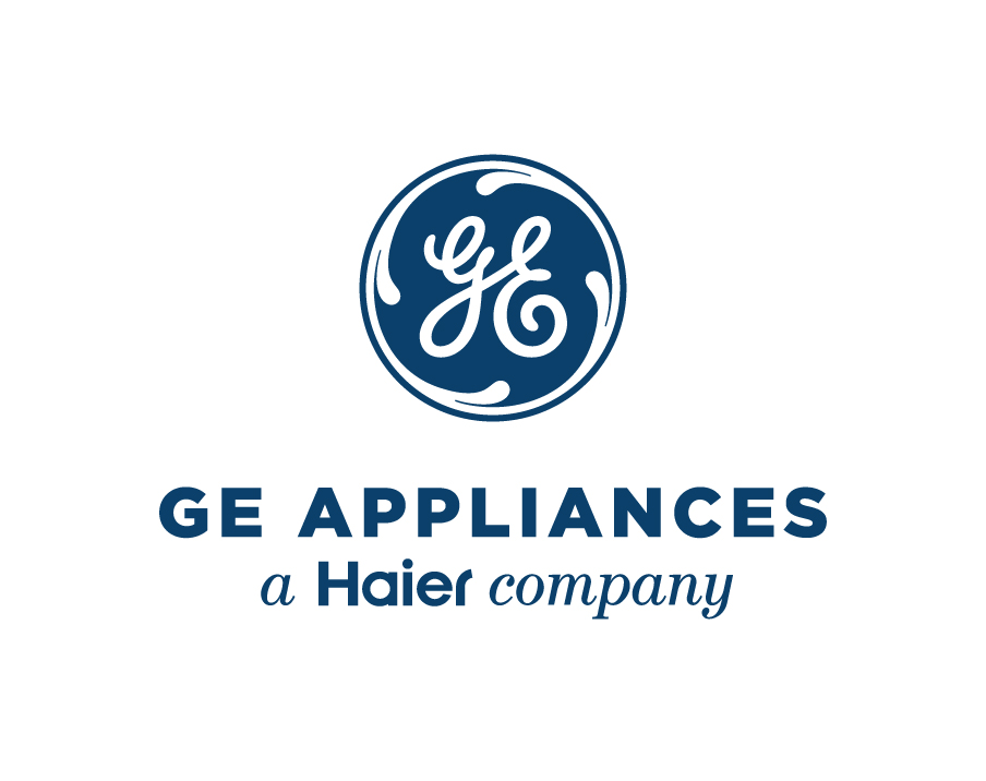 The official logo of GE Appliances, a Haier company, featuring the GE emblem and company name.