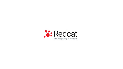 Logo image of Redcat, a company identified as The Hospitality IT Platform, featuring a red network-like symbol and the company name.