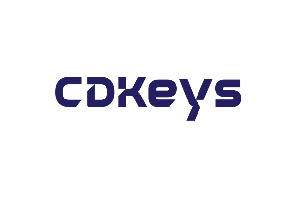 The logo of CDKeys, featuring the brand name in stylized dark blue lettering on a transparent background.