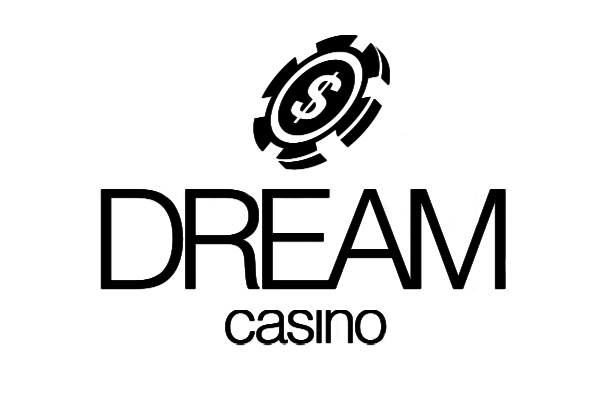 DreamCasino logo with stylized text and design elements, used for branding and identification.