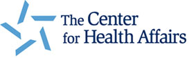 Logo of The Center for Health Affairs featuring a blue abstract star and the organization's name.