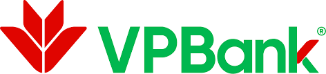 Logo for VPBank featuring a red and green emblem with the text 'VPBank' in green.