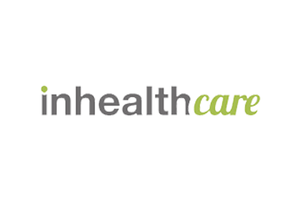 Inhealthcare company logo with the text 'inhealth' in gray and 'care' in green.