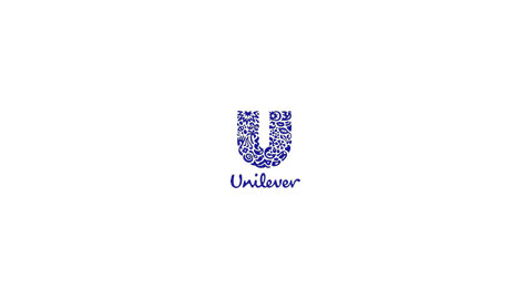 The Unilever company logo, featuring a blue stylized 'U' with various icons inside it, on a white background.