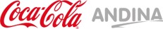 Coca-Cola logo in red script next to "Andina" in gray uppercase letters.
