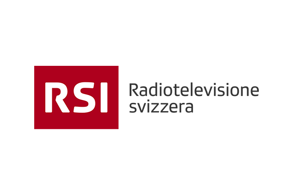 Logo of Radiotelevisione svizzera (RSI), the Swiss Italian-language public television and radio broadcaster, featuring the letters 'RSI' in white on a red square background with 'Radiotelevisione svizzera' text to the right.