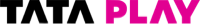 Logo of Tata Play, with the word 'Tata' in black and 'Play' in magenta.