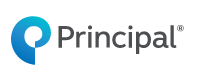 Logo for Principal company featuring a stylized blue and turquoise icon next to the word 'Principal' in gray text.