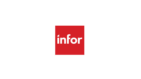 The Infor company logo, consisting of the word 'infor' in white lowercase letters within a red square, centered on a white background.