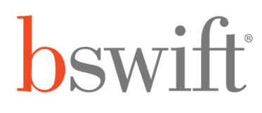 The logo of bswift, featuring the company name with the 'b' in orange and the remaining letters in gray.