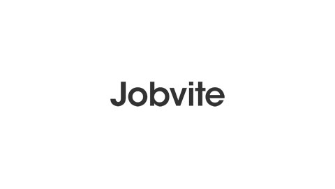 The image displays the Jobvite logo with the company name in black text on a white background.