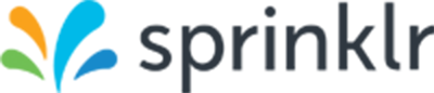 The Sprinklr company logo, featuring multicolored design elements and the company name in stylized text.