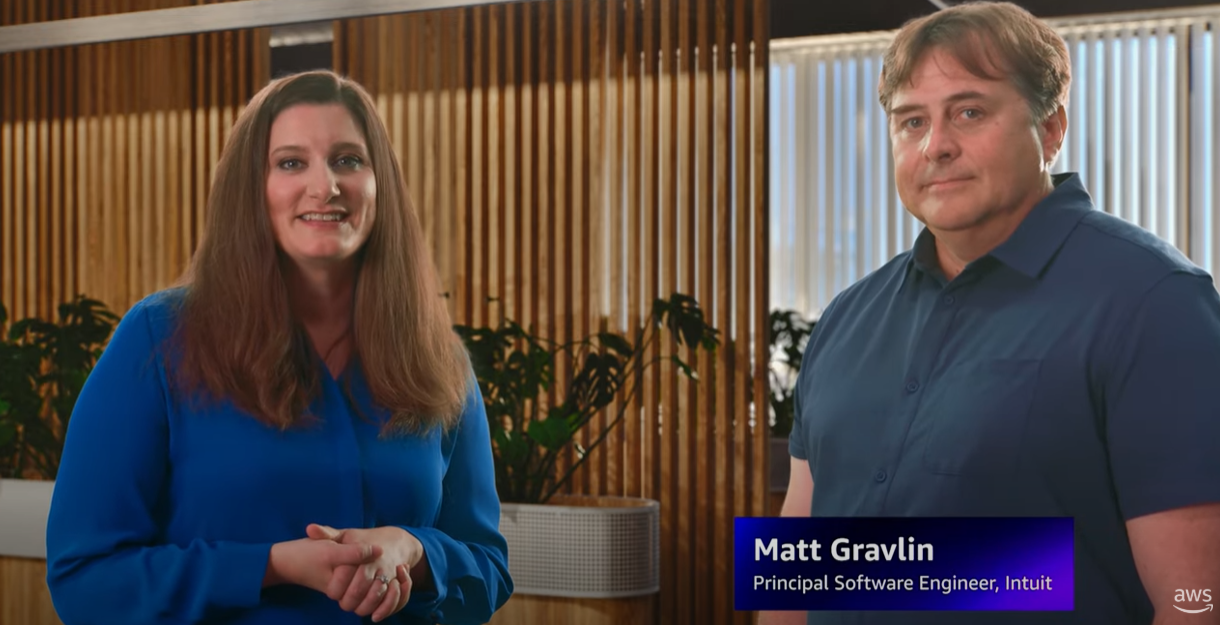 Screenshot from the Solving with AWS Solutions video with customer Matt Gravlin from Intuit