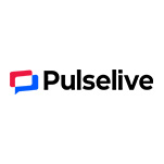 "Pulselive logo with a red and blue speech bubble icon."