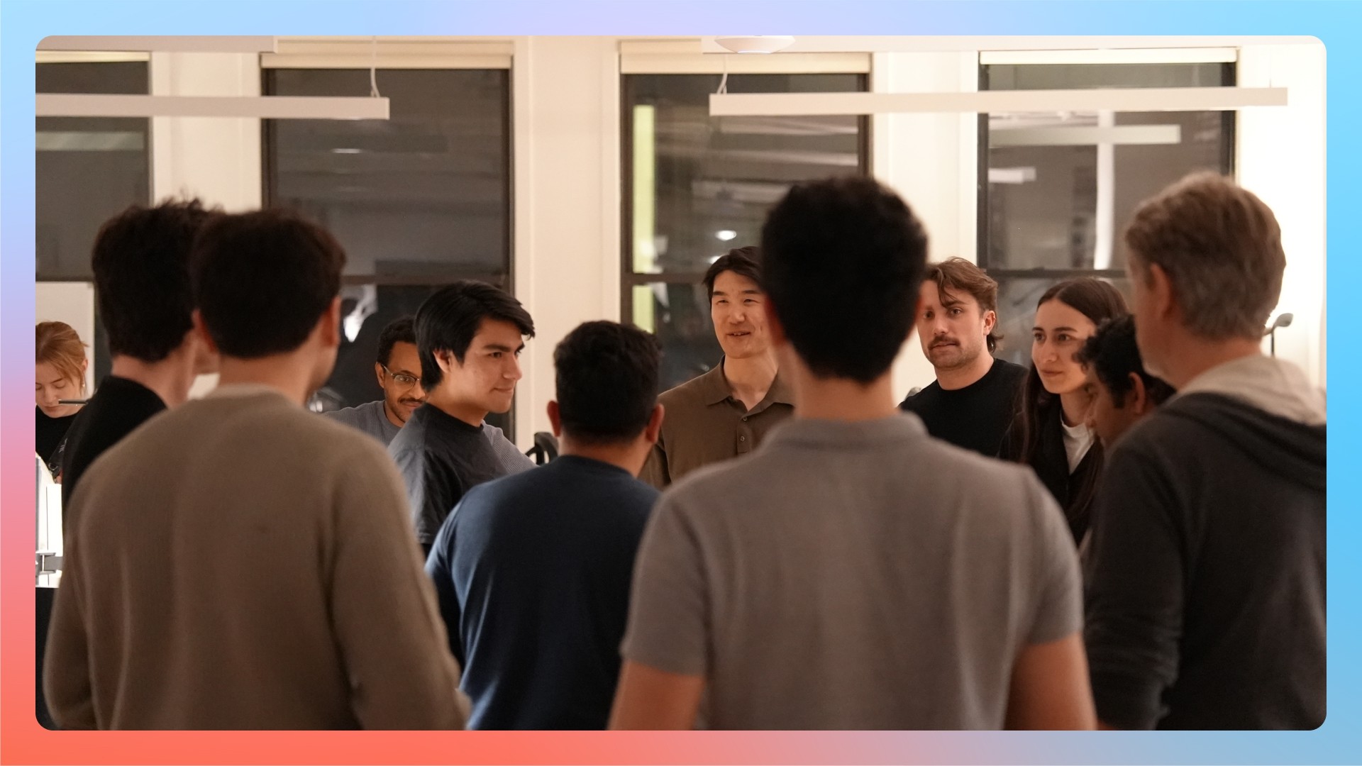 Porter team gathered together in their office