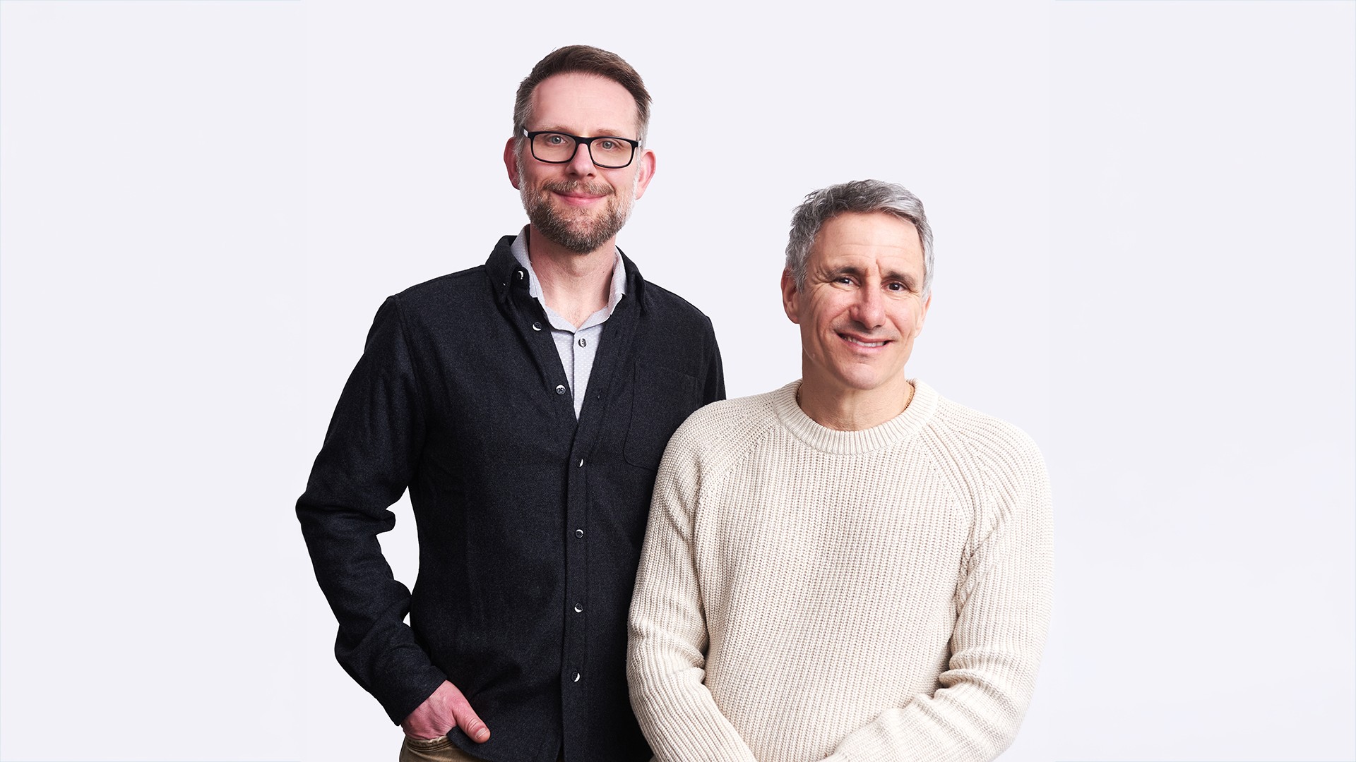 Trovia co-founders Aaron Rallo and Gabriel Wiebe standing together