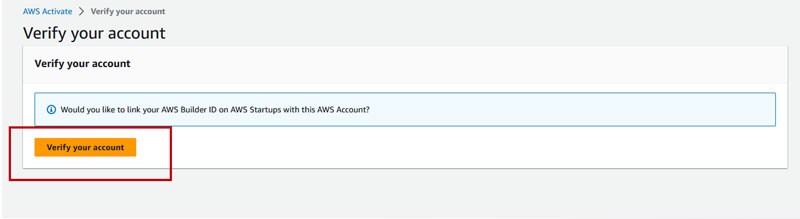 Verify account screenshot