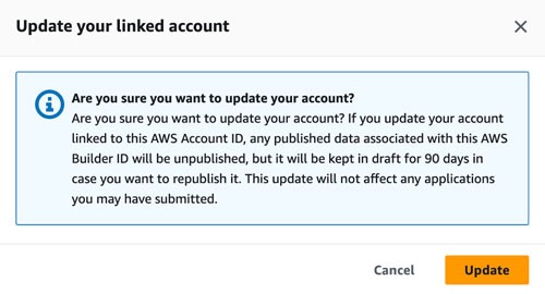 Update linked account screenshot