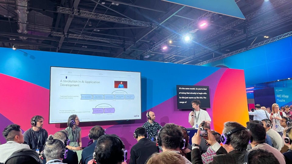 Xelix speaking at AWS event