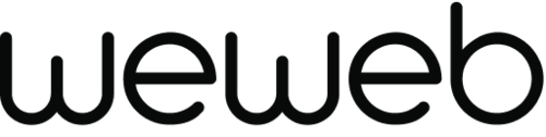 Logo of WeWeb featuring the brand name in a stylized black font on a transparent background.