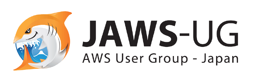 Logo of JAWS-UG, the AWS User Group in Japan, featuring a stylized shark with a wave motif and the text 'JAWS-UG AWS User Group - Japan'.