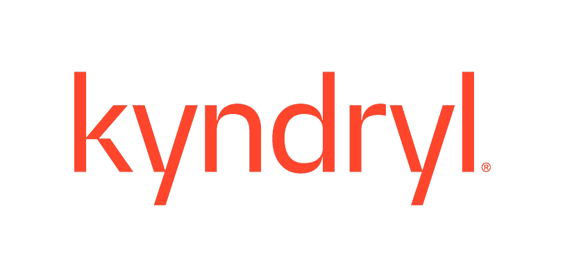 The Kyndryl company logo in bold red lettering on a black background.