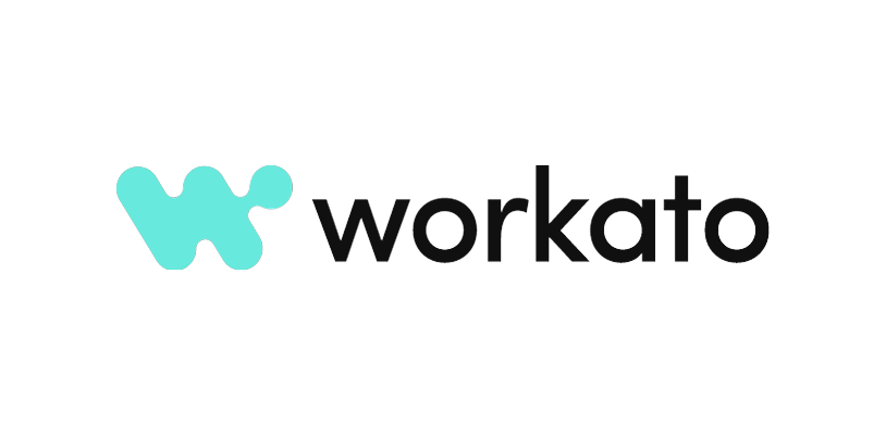 Workato logo with turquoise 'W' icon and the company name in black text.