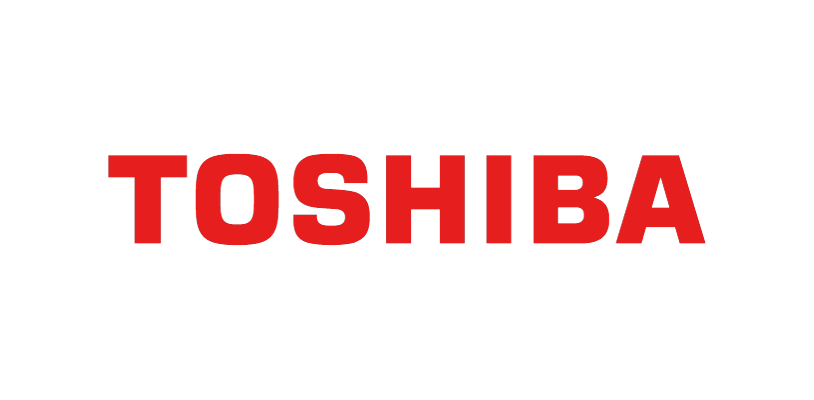The logo of Toshiba Digital Solutions with bold red text on a black background.