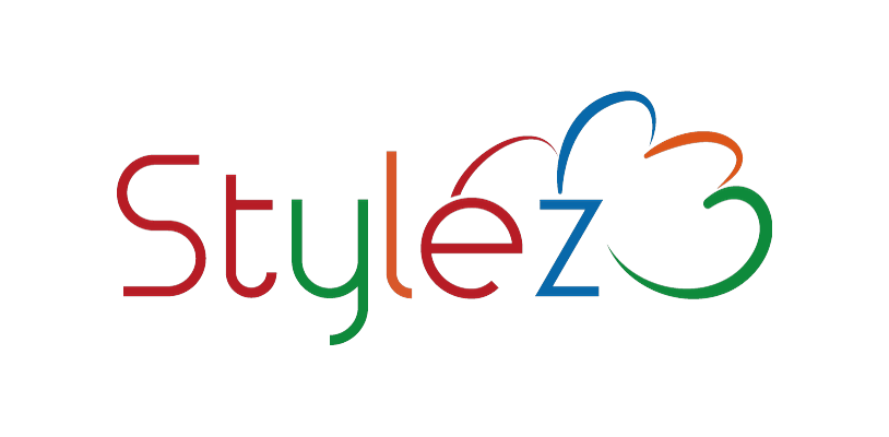 The Stylez logo with colorful text and cloud-like design elements on a black background.