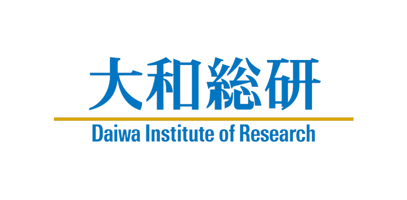Logo of Daiwa Institute of Research with Japanese and English text on a black background.