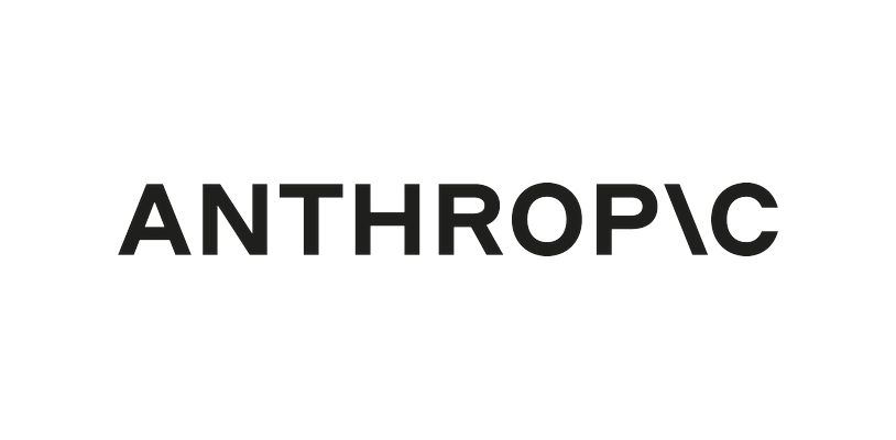 Anthropic logo in black text on a white background.