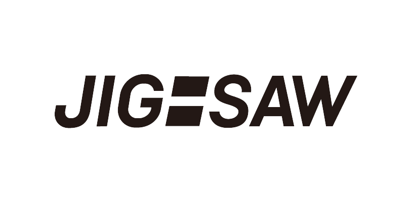JIG-SAW company logo in black text on a white background.