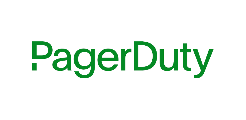 The PagerDuty logo with green text on a transparent background.