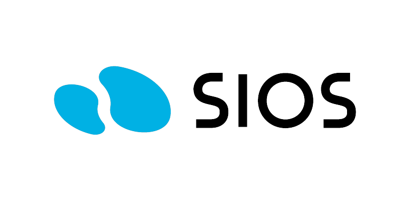 The SIOS logo featuring abstract blue shapes and the company name in black text on a white background.