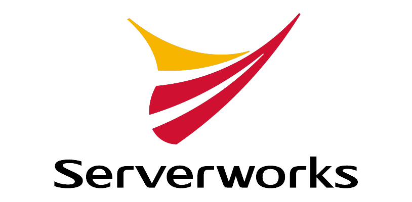 Logo for Serverworks, featuring a stylized red and gold design with the text 'Serverworks', used for the AWS Japan Summit 2025 event website.
