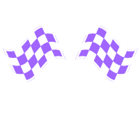 Illustration of two crossed purple checkered flags representing a racing theme, used for AWS DeepRacer Silverstone 'Get Started' events or materials.