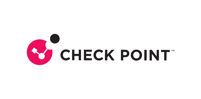 The Check Point logo in pink and black, featuring a circular graphic and the words 'CHECK POINT'.