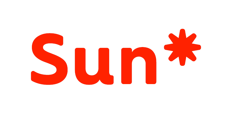 Logo for Sun* company featuring the word 'Sun' in bold red letters with an asterisk symbol.