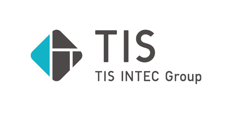 Logo of TIS INTEC Group featuring stylized geometric shapes and the text 'TIS' and 'TIS INTEC Group'.