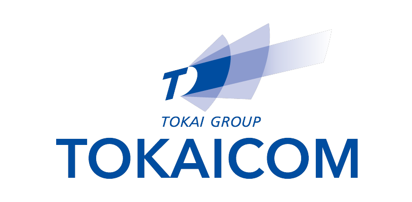 Logo of TOKAI Group TOKAICOM with stylized blue and white graphic and text.