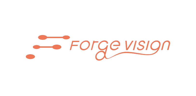 Logo for ForgeVision, featuring stylized text and connecting lines, used for AWS Japan Summit 2025 event materials.