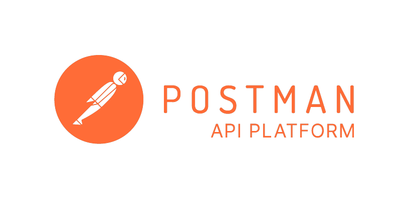 Logo of the Postman API platform, featuring an orange circle with a stylized figure and the words 'POSTMAN API PLATFORM'.