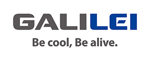 Logo of Fukushima Galilei with the slogan 'Be cool, Be alive.'