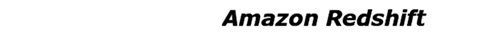 Image with the text 'Amazon Redshift' in bold italic font.