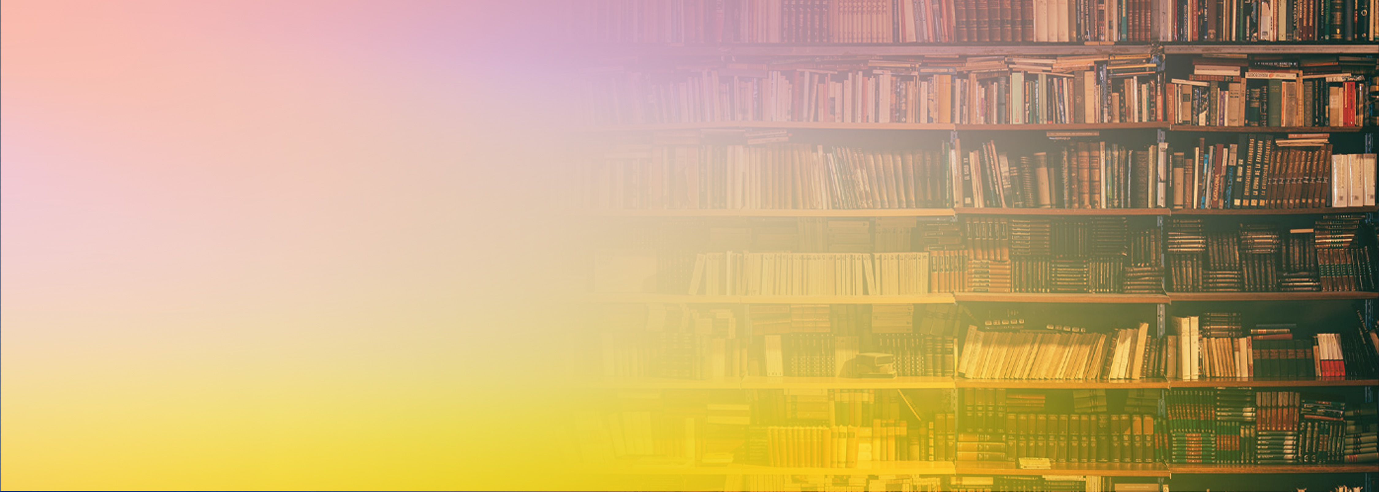 A bookshelf filled with books and documents, overlaid with a pastel gradient, representing a summary of security-related contents.