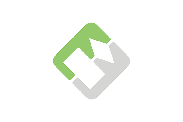 The logo of Logical Arts featuring interlocking green and gray geometric shapes on a white background.