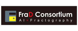 Logo of FraD Consortium, featuring the text 'FraD Consortium AI × Fractography' on a dark background with a graphical icon on the left.
